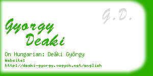 gyorgy deaki business card